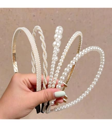 Samyak Crystal Pearl Hair Vine Tiara Hair Accessory Headband